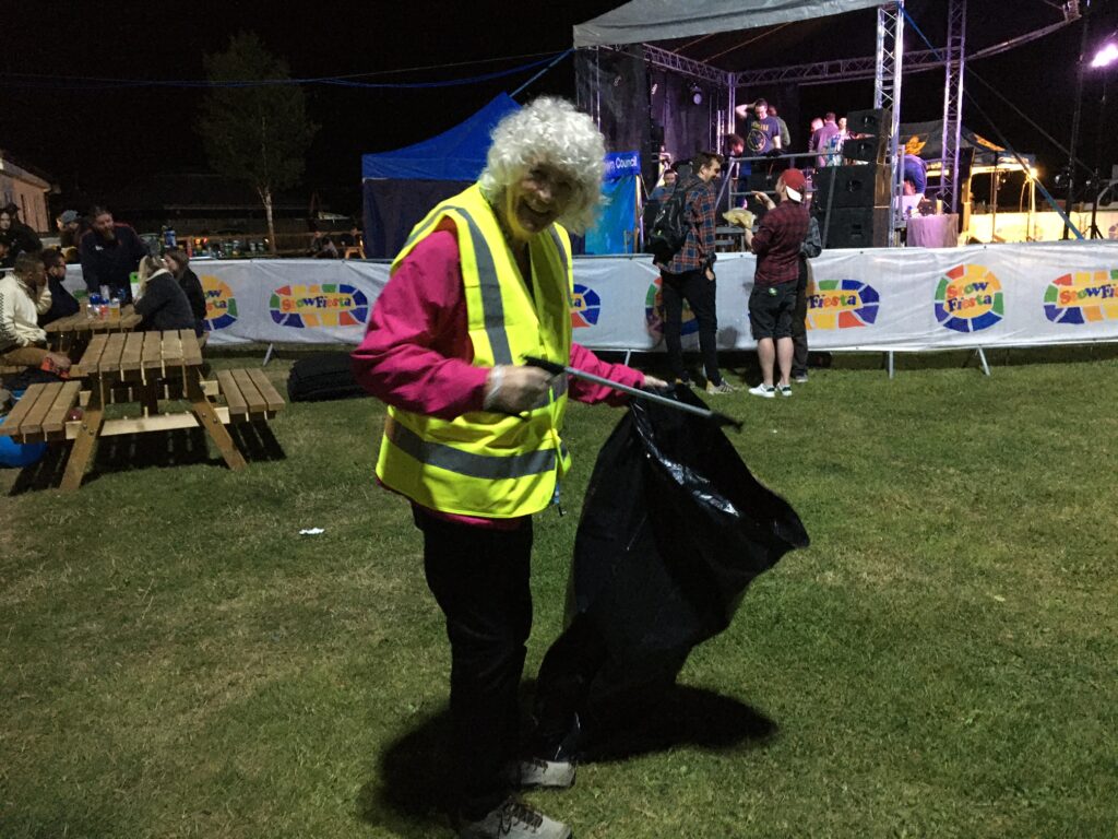 Litter picking team