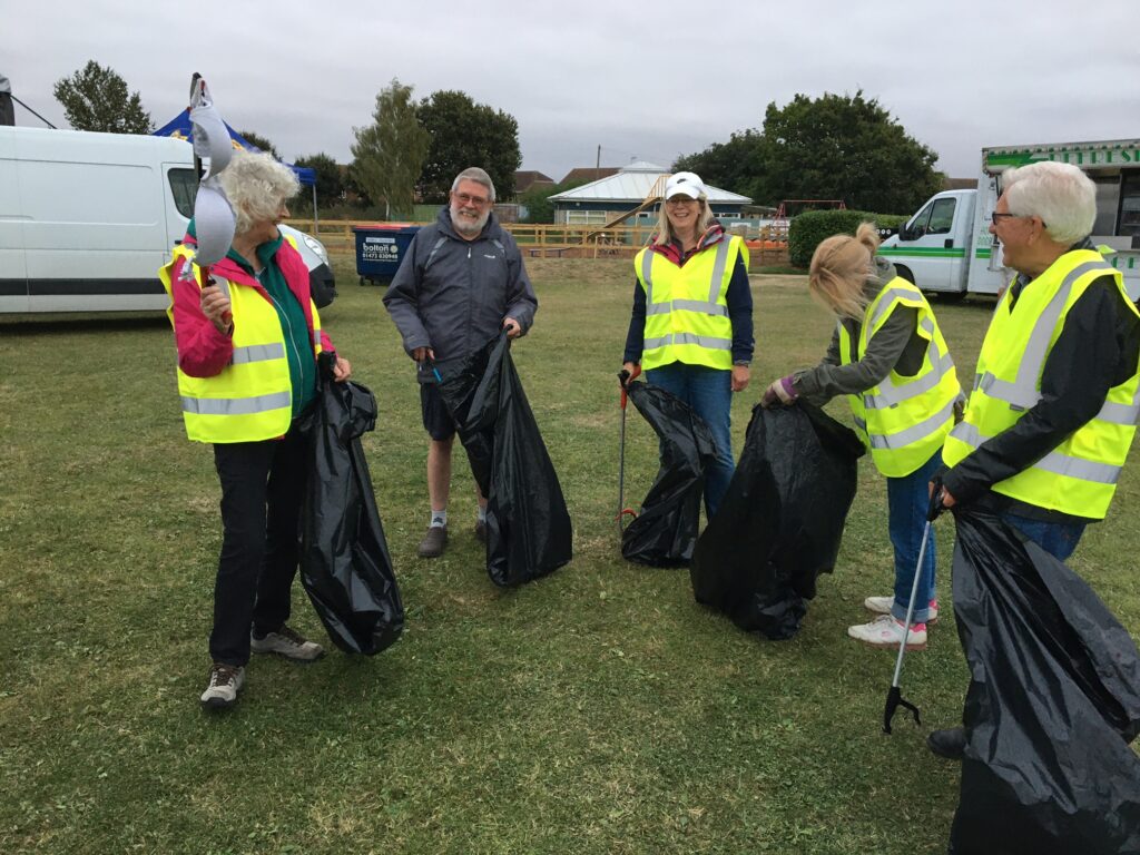 Litter picking team