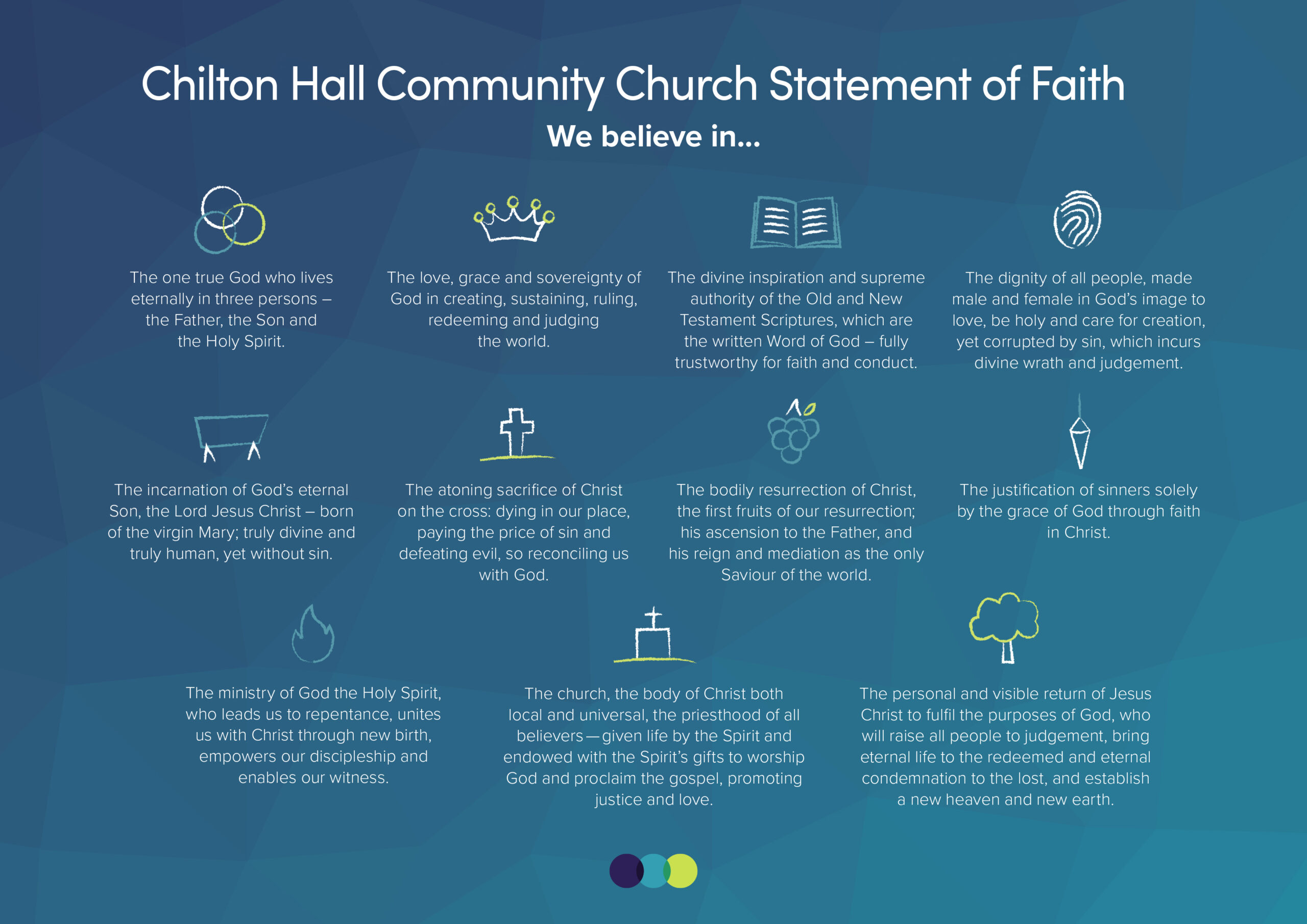 CHCC Statement of faith blue background